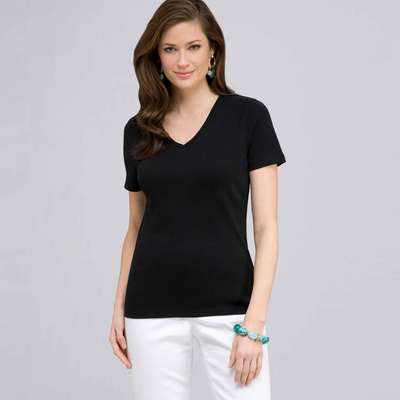 Short Sleeve V-Neck Tee